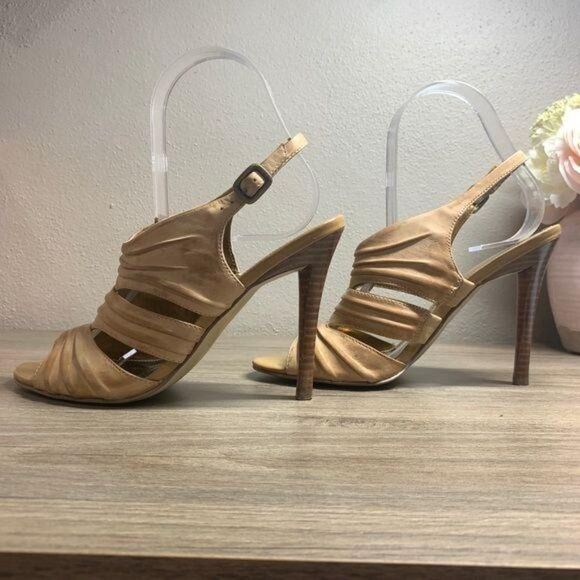 MARC FISHER‎ Nude Slingback Weathered Leather Heels - Picture 4 of 4